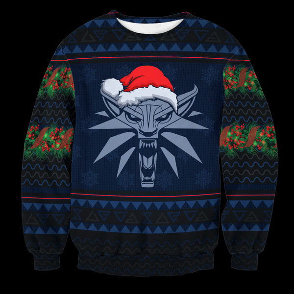 Divesart - Witcher Geralt Christmas Unisex villapaita - Ruma joulupaita